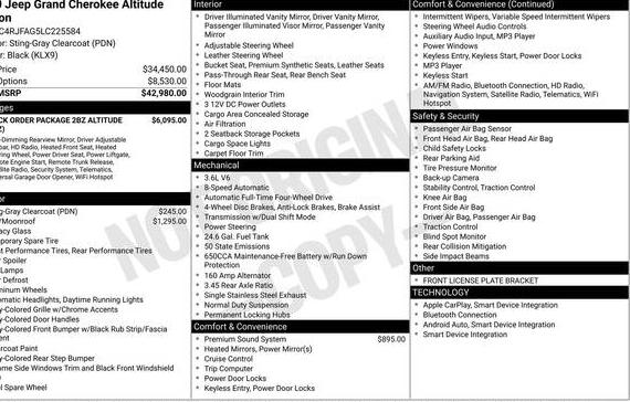 JEEP GRAND CHEROKEE 2020 1C4RJFAG5LC225584 image